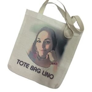 Bolsa tote bag tipo lino personalizada con fotos