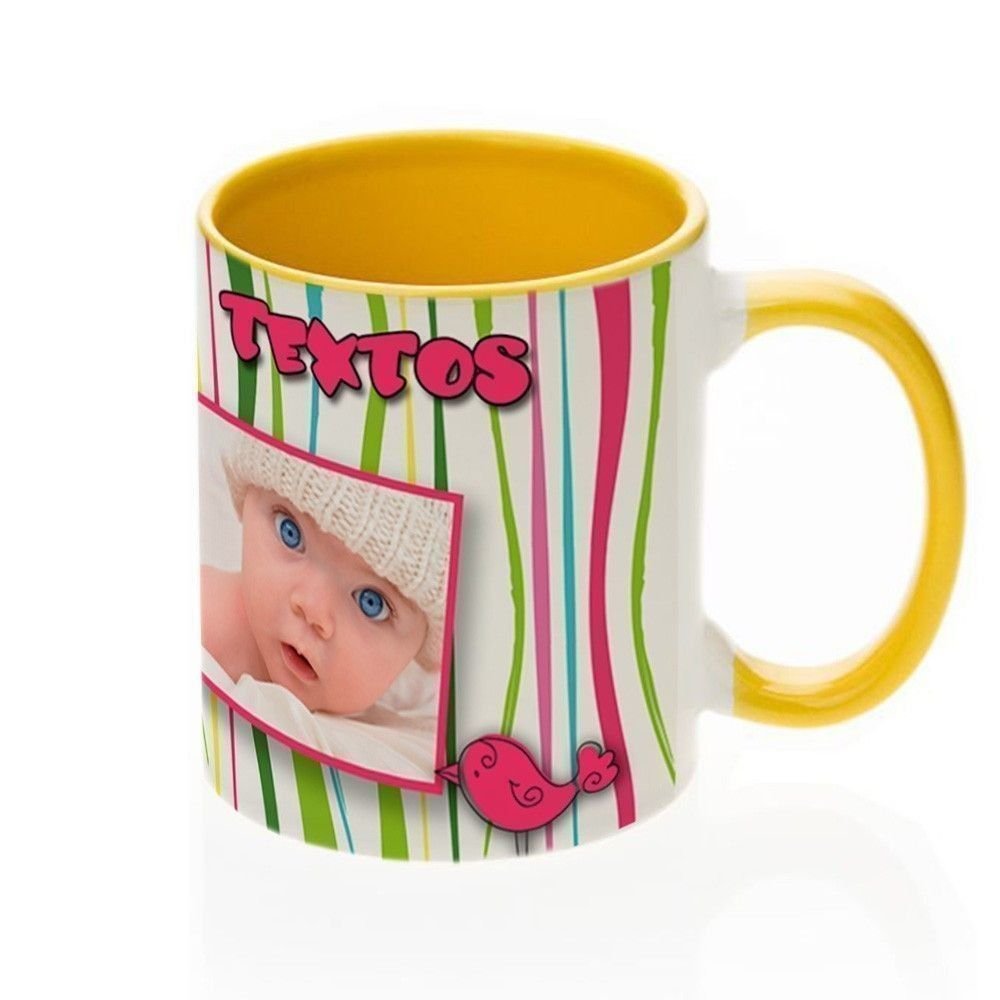 Taza personalizada con fotos interior y asa de color - Imagen 4