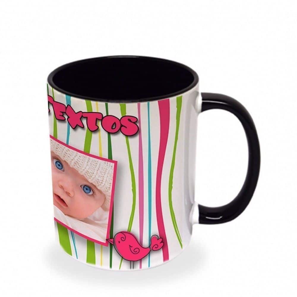 Taza personalizada con fotos interior y asa de color - Imagen 7