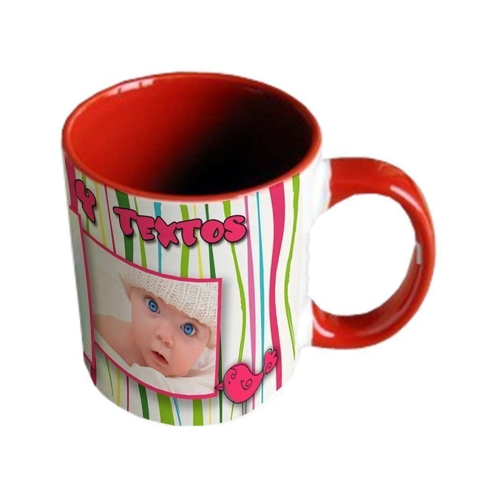 Taza personalizada con fotos interior y asa de color - Imagen 8