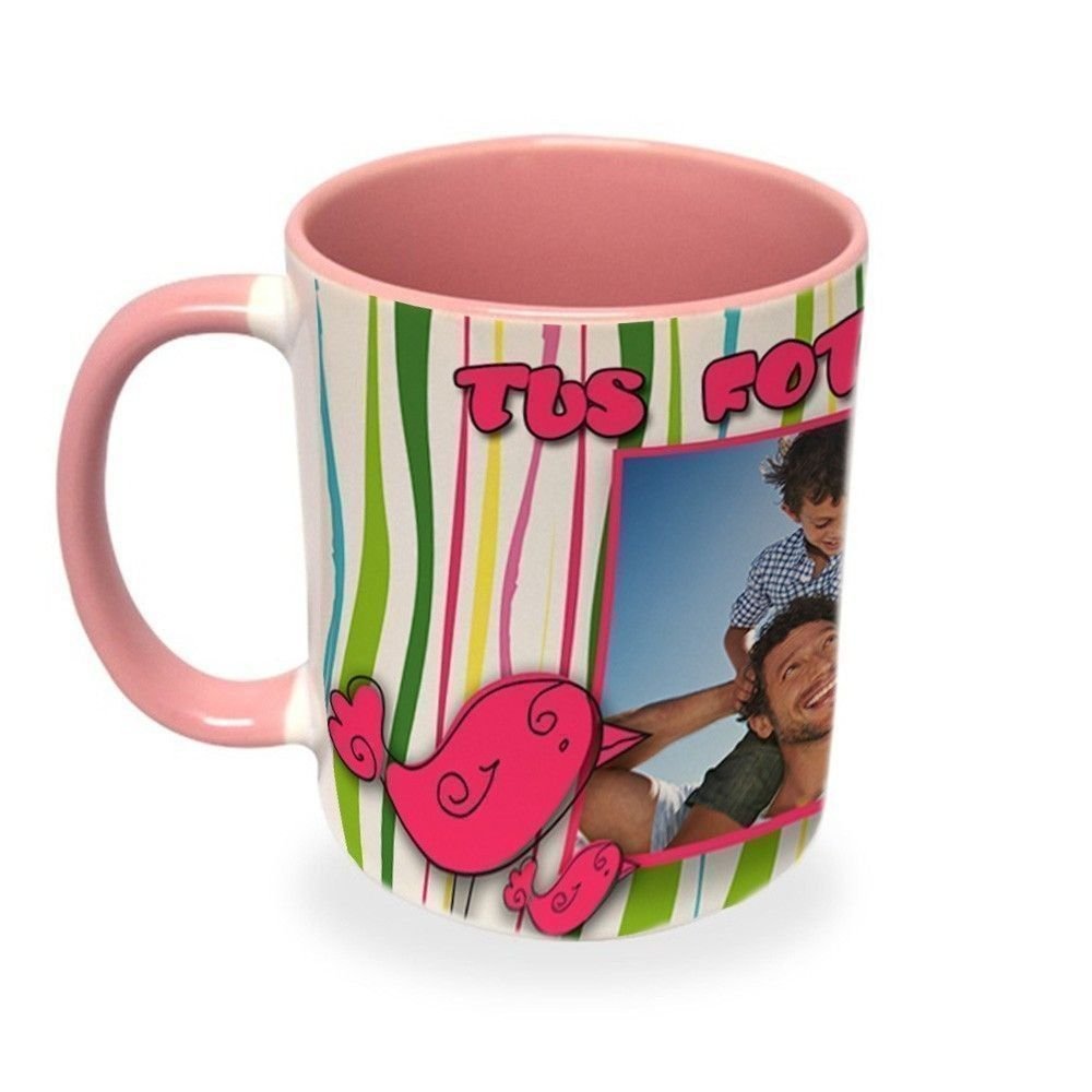 Taza personalizada con fotos interior y asa de color - Imagen 9