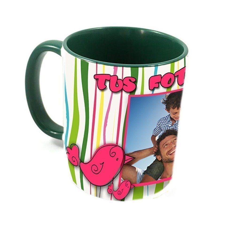 Taza personalizada con fotos interior y asa de color - Imagen 11