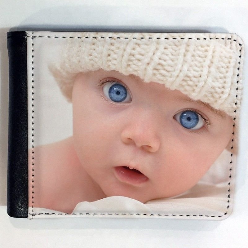 Cartera personalizada con fotos caballero DNI Negra