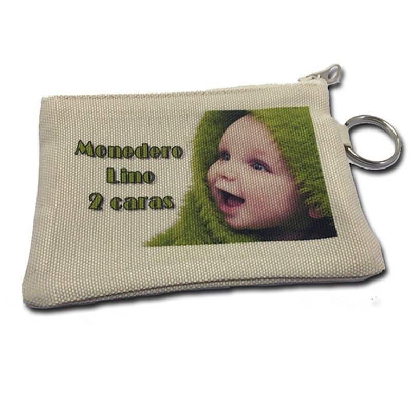 Monedero personalizado con fotos tipo lino 2 caras