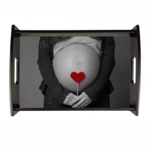 Bandeja de madera personalizada con fotos Negra Grande