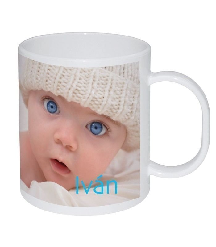 Taza personalizada con fotos de plástico