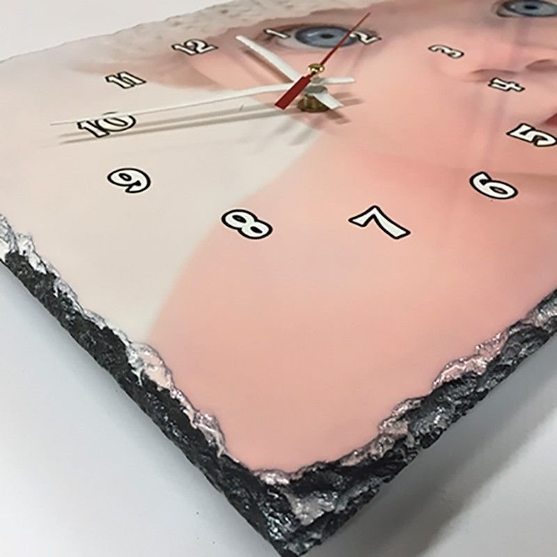 Reloj personalizado con fotos en pizarra - Imagen 3