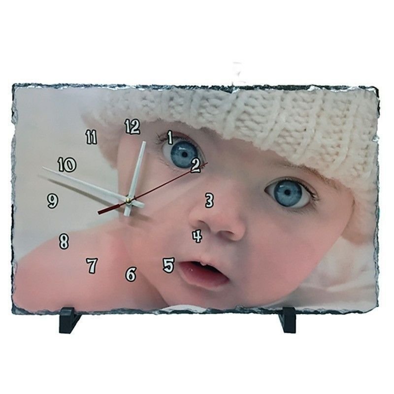 Reloj personalizado con fotos en pizarra - Imagen 2