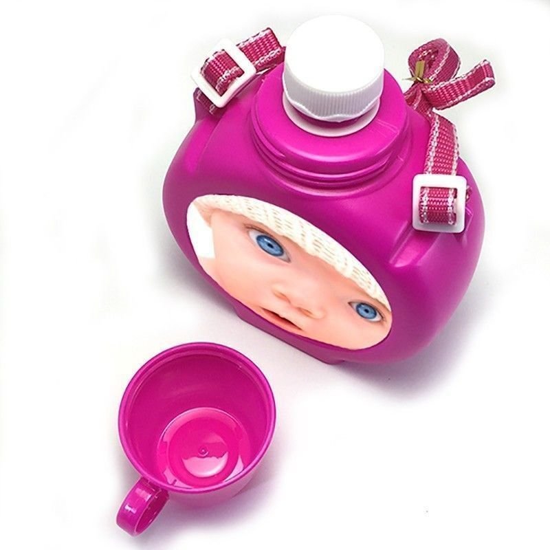 Cantimplora infantil personalizada con fotos Rosa - Imagen 3