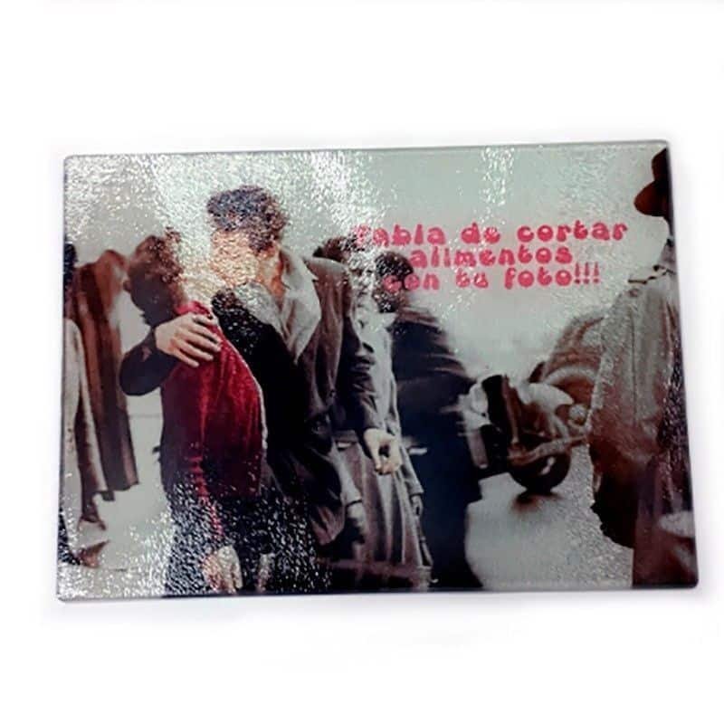 Tabla de cortar personalizada con fotos pequeña