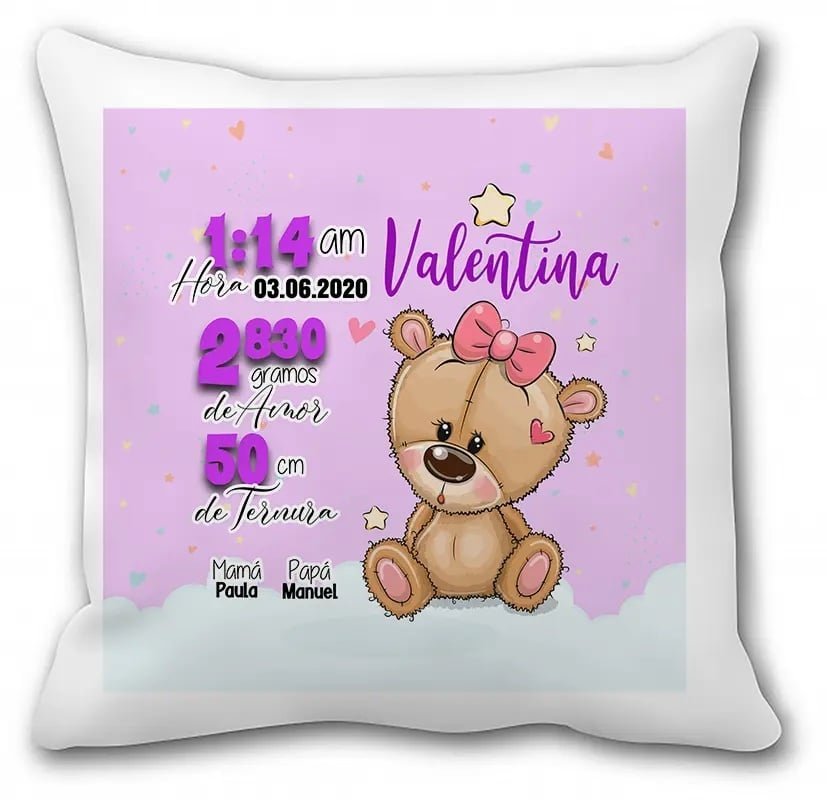 Cojín nacimiento Niña