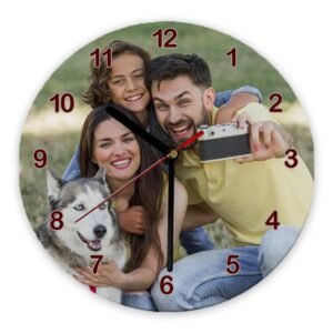 Reloj personalizado con fotos de madera redondo 20cm