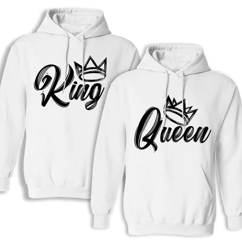 Sudaderas King Queen con capucha