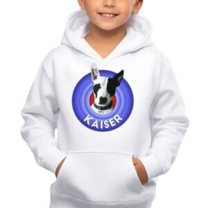 Sudadera personalizada infantil con fotos blanca con capucha
