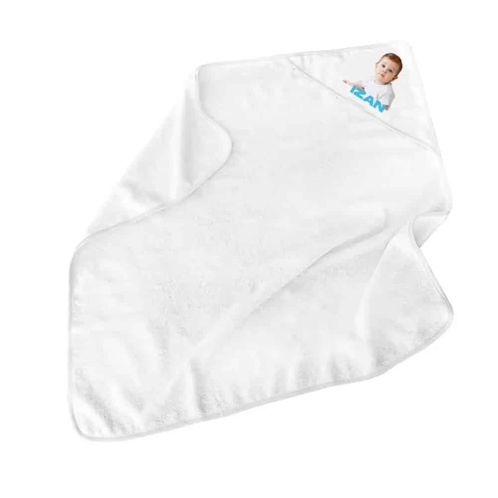 Toalla personalizada con fotos con capucha para bebé